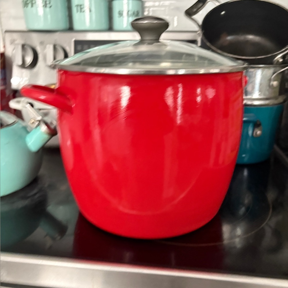 Sabatier 12 qt stock pot. Enamel. With lid. Vintage